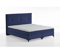 Atlantic Home Collection Romy - Letto a molle insacchettate, con testiera moderna, durezza 3, con topper, colore: Blu navy