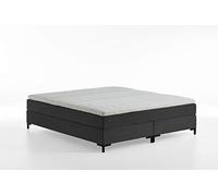 Atlantic Home Collection Romy - Materasso a molle insacchettate, durezza 3, con topper, colore: antracite, 180 x 200 cm