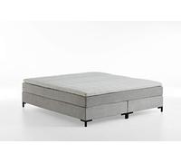 Atlantic Home Collection Romy - Materasso a molle insacchettate, grado di durezza 3, con topper, grigio chiaro, 160 x 200 cm