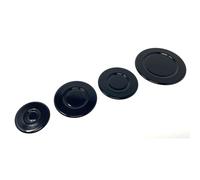 ATLANTIC KIT 4 PIATTELLI SPARTIFIAMMA 4 FUOCHI NERI LUCIDI CUCINA GAS