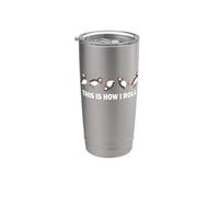 Atlantic Puffin Coastal Bird Ecco come faccio rotolare i pulcinelle Bicchiere termico in acciaio inox doppia parete