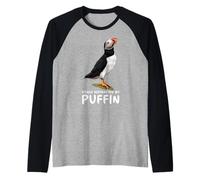 Atlantic Puffin Muffin Seabird Easily Distracted By Puffin Maglia con Maniche Raglan