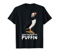 Atlantic Puffin Muffin Seabird Easily Distracted By Puffin Maglietta