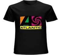 Atlantic Records Symbolic Coloful Logo Men's T Shirt Unisex Tee Clothing Black XXL