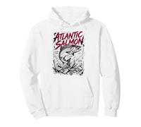 Atlantic Salmon River King Fly Strike - Frantumatore da Pesca Felpa con Cappuccio