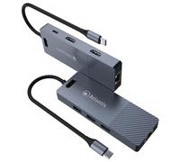 ATLANTIS A04-TC_DK48 Docking Station DUAL DISPLAY USB C (Type C) a HDMI 4K, Duppia Uscita HDMI, Ethernet RJ45 Gigabit, 3 USB 3.0, 1 PD-85W. Cavo 18 cm. Compatibile con tutti Notebook.