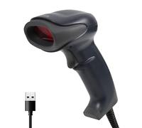 Atlantis A08-LN1200 Lettore Codici a Barre Barcode reader scanner 1D Ottico ad alta risoluzione 2500 pix, 270 scansioni sec, legge da smartphone, codice farmaceutico, collegamento USB, guida rapida.