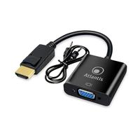 Atlantis Adattatore HDMI a VGA 1080p 60Hz con uscita audio | Audio 3,5 mm, per PC/notebook verso monitor o proiettori VGA, cavo 15 cm, cod. A04-HDMI_VGA