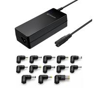 Atlantis Alimentatore Universale Notebook 90W, GaN, 13 Connettori,SC90G-AMR | Caricatore PC Universale 90W, 13 connettori inclusi; Cavi da 120 cm; Per Notebook DC compatibili, non USB-C