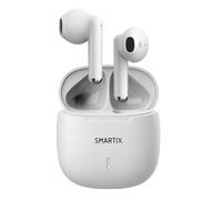 Atlantis Auricolari Smartix Tws SM60-Fi9-W Bt V5.3 Custodia Con Funzione Di Ricarica Include Battery Bank Da 300ma Bianco