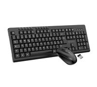 Atlantis AX290 Tastiera e Mouse Wireless Nero, Tasto Copilot, ITA - QWERTY | Kit mouse e tastiera wireless con layout italiano, numerico, 10 comandi rapidi e mouse regolabile a 800/1200/1600 DPI