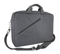 Atlantis Borsa notebook 15.6" pollici a tracolla modello L77, imbottitura interna, vano porta documenti, tasca esterna per accessori, fascia per aggancio Trolley Cinghia a tracolla, colore grigio.