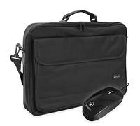 Atlantis Borsa notebook 15.6" pollici + minimouse USB, a tracolla modello Zagabria, imbottitura interna, guaina protettiva antiurto, tasca porta documenti, tasca esterna per accessori.