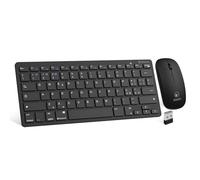 Atlantis ARGO 900Pro Combo KIT Mini Tastiera Ultraslim + Mouse - Wireless senza fili RF + Bluetooth, QWERTY 78 tasti “chocolate key”, per PC/Notebook/Smartphone/Tablet/iOS/Android, Nero