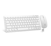 Atlantis Kit Mini Tastiera ultraslim e mouse RF/Bluetooth, italiana QWERTY | ARGO 900Pro, 78 tasti chocolate, per PC/notebook/smartphone/tablet, iOS/Android, bianco, cod. P013-LK-8955-WW