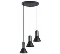 ATLANTIS LAMPADA A SOSPENSIONE NERA 3X E27/15W IP20 METALLO 857