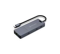 ATLANTIS A04-TC_DK48 Docking Station DUAL DISPLAY USB C (Type C) a HDMI 4K, Duppia Uscita HDMI, Ethernet RJ45 Gigabit, 3 USB 3.0, 1 PD-85W. Cavo 18 cm. Compatibile con tutti Notebook.
