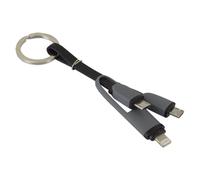 Atlantis Land P019-RC-MLMM cavo USB Micro-USB B Micro-USB B/Lightning Nero, Grigio - Nouvo
