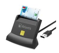 LETTORE ATLANTIS P005-SMARTCRV-U SMART CARD reader VERTICALE per CNS/CRS/TS firma dig. fascic. sanit. siti gov. USB 120cm