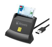 LETTORE ATLANTIS P005-SMARTCRV-U SMART CARD reader VERTICALE per CNS/CRS/TS firma dig. fascic. sanit. siti gov. USB 120cm