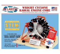 Atlantis Plastic Model Kit-Wright Cyclone 9 Radial Engine STEM -M6052
