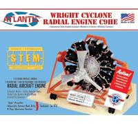 Atlantis Plastic Model Kit-Wright Cyclone 9 Radial Engine STEM -M6052