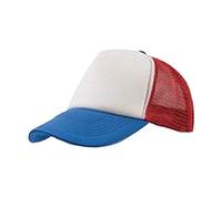 ATLANTIS Rapper 5 Panel Trucker Cap - White/Red/Royal - OS