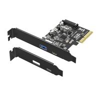 Atlantis Scheda Espansione USB 3.1, PCIe x4, 1 USB-A e 1 USB-C | Scheda PCI Express x4 USB, fino a 10 Gbps; bracket standard e low profile inclusi; solo Windows 11