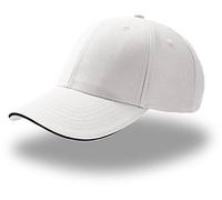Atlantis Sport Sandwich 6 Panel Baseball Cap - White/Navy - OS