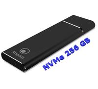 Atlantis SSD Esterno Portable M.2 NVME da 256 GB. Type_C USB-3.1, PCI Express Alluminio Satinato NERO
