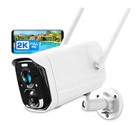 ATLANTIS telecamera Volta Pro A16-VL77 Wi-Fi senza fili interno esterno a batteria ricaricabile,videocamera sorveglianza,visione notturna,2K - 4 Mpixel e full hd 1080p,rilevamento del movimento,Bianco