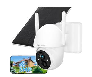 Atlantis Volta Pro PT Telecamera Wi-Fi 3MP motorizzata con solare | A batteria, visione IR/LED, IP65, audio 2 vie, movimento, MicroSD, app, notifiche e cloud, cod. A16-VL88P