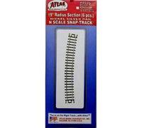 Atlas 2526 Code 80 Snap-Track Curved Track Radius 482.6mm 15 Deg (6)