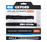 Oxford Atlas B-Clip cinghie per bagagli 2 pezzi nero 17 mm x 1,2 m