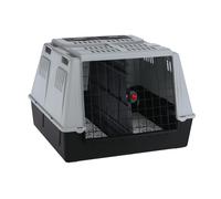 ATLAS CAR MAXI TRASPORTINO D'AUTO PER CANI 100 X 80 X H 71 CM GRIGIO - FERPLAST.