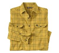 ATLAS FOR MEN - Camicia a Quadri in Flanella Gialla - L