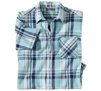 ATLAS FOR MEN - Camicia da Uomo in Cotone - Maniche Corte - Stile Chic e Casual - Disponibile nelle Taglie Grandi da M a 5XL