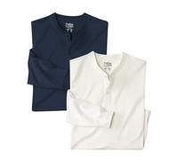 ATLAS FOR MEN - Confezione da 2 Magliette Colletto con Bottoni - L