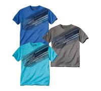 ATLAS FOR MEN - Confezione da 3 T-Shirt - Maglietta da Uomo a Manica Corta Collo Rotondo - Stile Sportivo e Comfort Ottimale - Disponibile nelle Taglie Grandi da M a 5XL