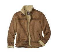 ATLAS FOR MEN - Giacca foderata in camoscio e sherpa, disponibile in taglie dalla M alla 5XL, beige, XXL
