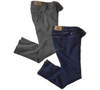 ATLAS FOR MEN - Set di 2 Jeans Comfort Regular Stretch - W36