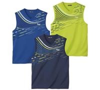 ATLAS FOR MEN - Set di 3 Canottiere da Uomo - Disponibili nelle Taglie Grandi da M a 5XL