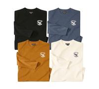 ATLAS FOR MEN - Set di 4 Magliette a Maniche Lunghe - 4XL