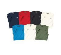 ATLAS FOR MEN - Set di 7 Magliette da Uomo -Maglietta da Uomo - 100% Cotone - Manica Corta - Set di Magliette Estive di Alta qualità - Disponibili nelle Taglie Grandi