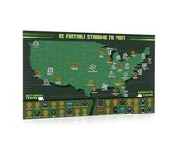 Atlas & Green Poster da grattare con stadi di calcio statunitensi dell'America, poster da grattare con satdium di calcio professionale, grande, formato A2, con tubo regalo