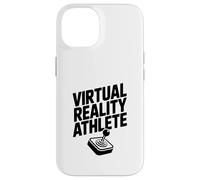 Atleta di realtà virtuale: campione di gioco in attrezzatura VR Custodia per iPhone 14