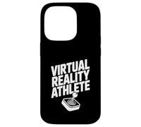 Atleta di realtà virtuale: campione di gioco in attrezzatura VR Custodia per iPhone 14 Pro