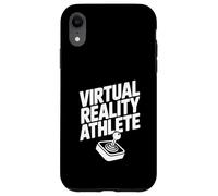 Atleta di realtà virtuale: campione di gioco in attrezzatura VR Custodia per iPhone XR