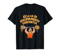 Atleta di sollevamento forchetta Italian Pasta Humor Design Maglietta
