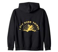 Atleti di Atletica Leggera I Fly Over Things Athletic Felpa con Cappuccio
